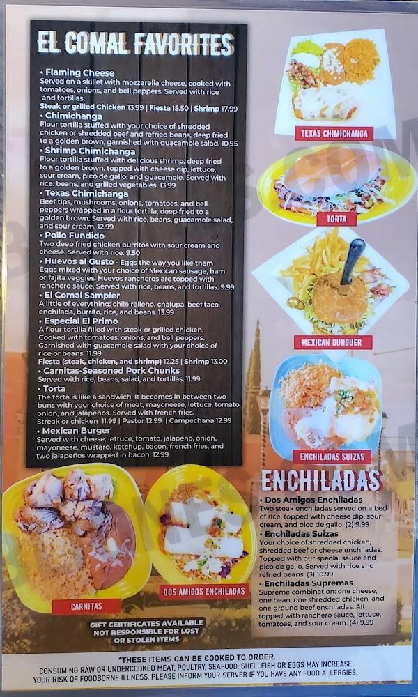 El Comal Mexican Restaurant Menu image 4